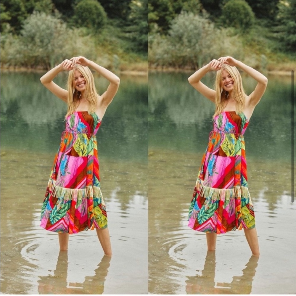 NWT ANTHROPOLOGIE FARM RIO PALILA SPAGHETTI STRAPS Sz XS